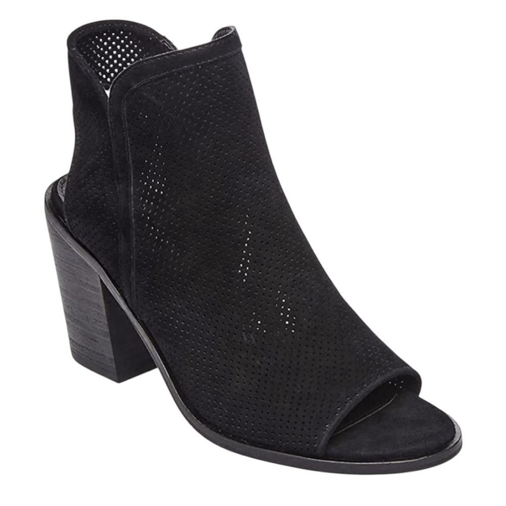 🚨FINAL SALE! PRICE IS FIRM🚨 Steve Madden Maxie Black Suede Open Toe Heeled Boot